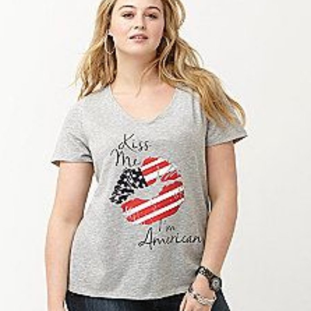 Lane Bryant American Holiday 4th of July T-Shirt